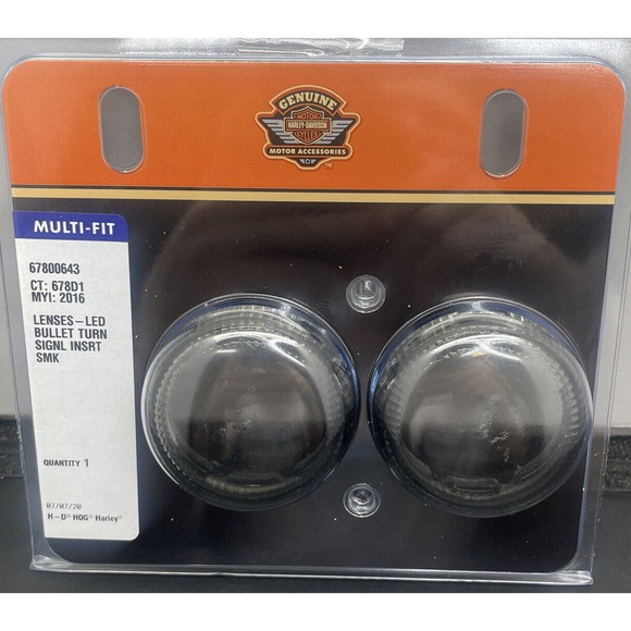 Harley Davidson HD Motors LED Bullet Turn Signal Smoke Lens Insert 67800643 NEW - Picture 4 of 9